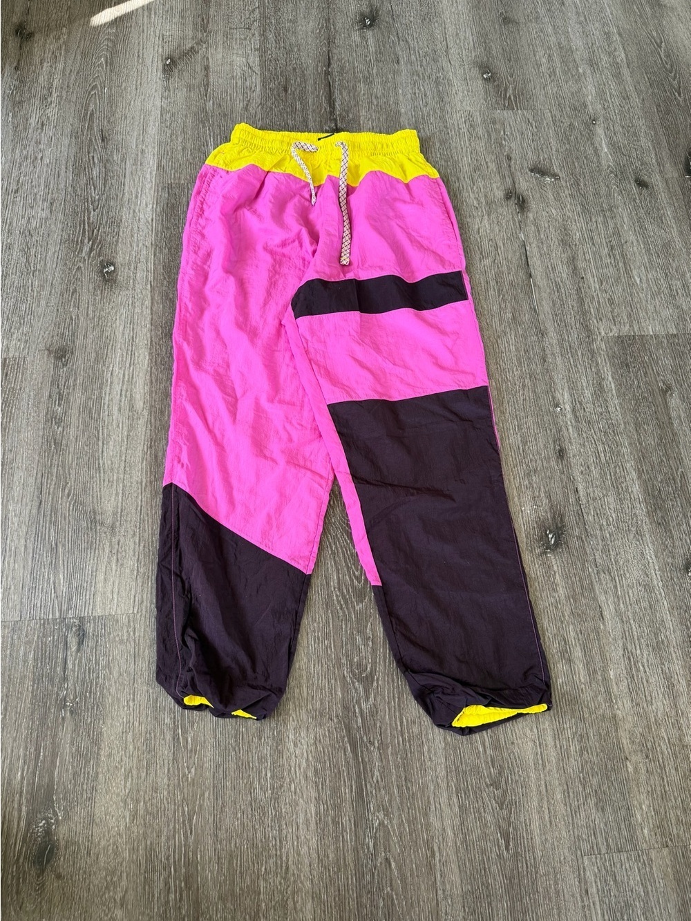 Nike Pink, Yellow & Black Colorblock Joggers